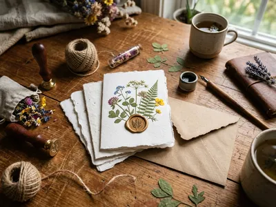 Pressed Flower Notecard Set