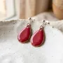 Raspberry Drop Earrings