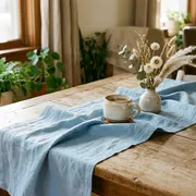 Sky Linen Table Runner