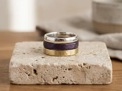 Violet Stack Rings (Set of 3)